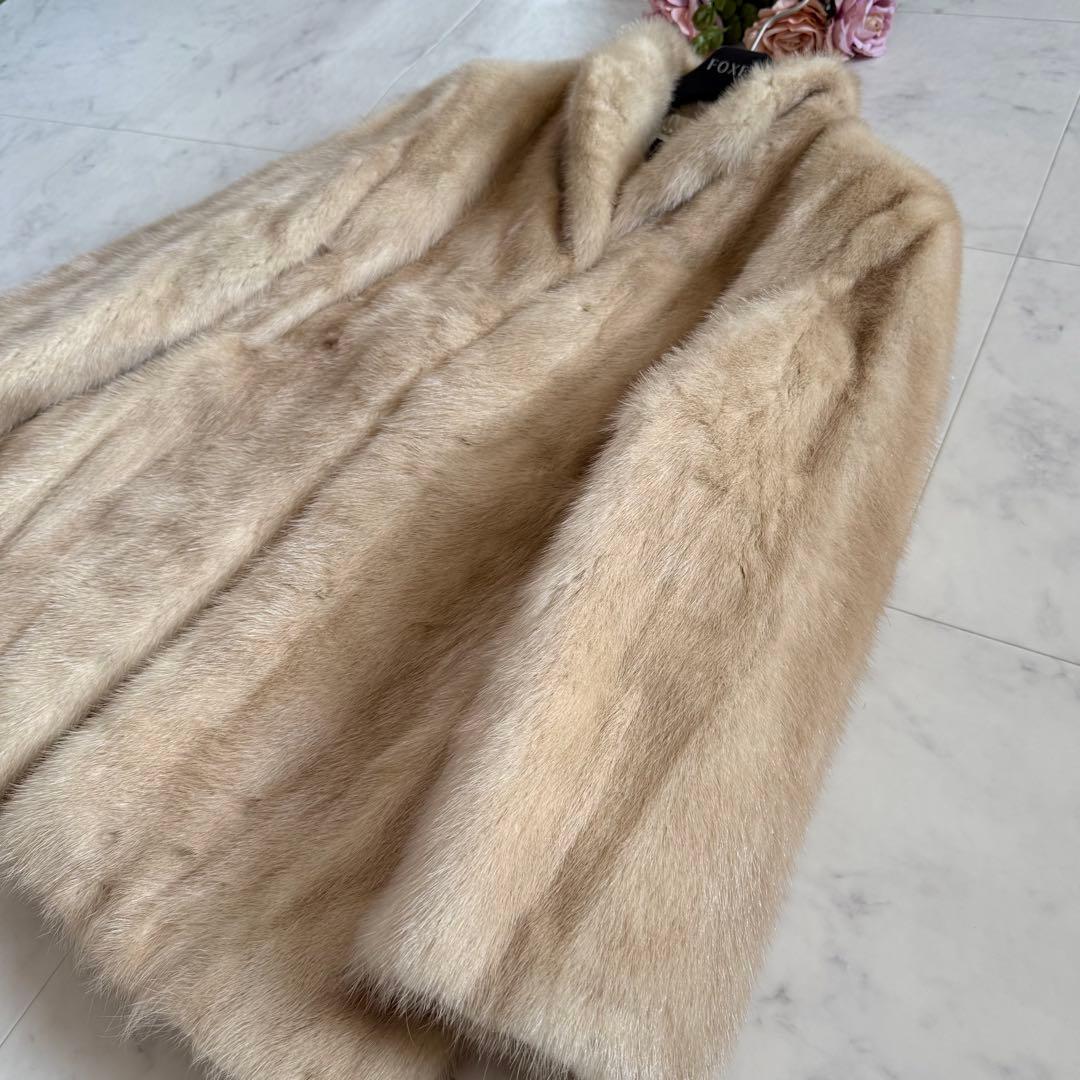 パロミノミンク パール ファーコート リアルファー 毛皮 なめし柔らか