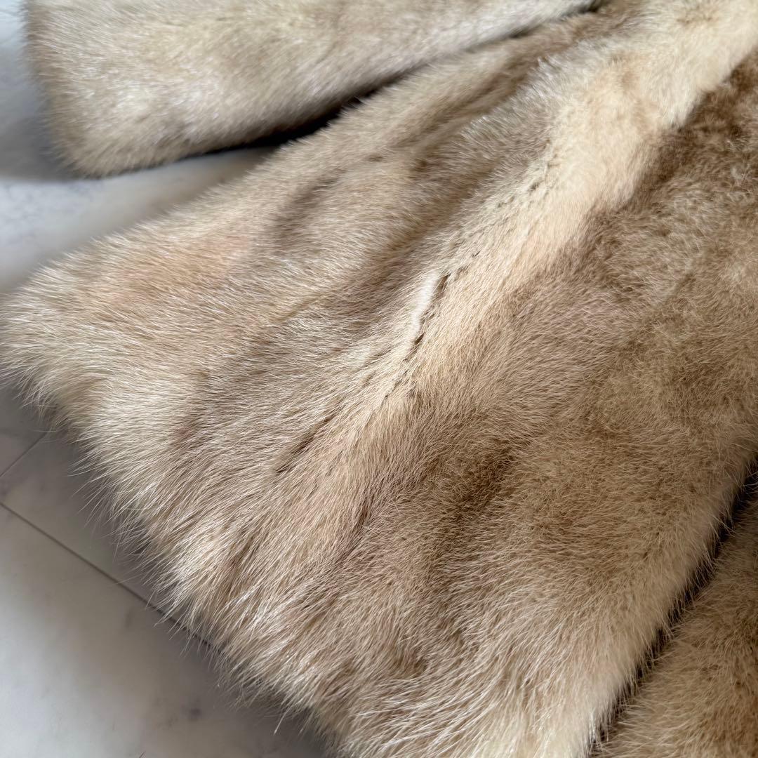 パロミノミンク パール ファーコート リアルファー 毛皮 なめし柔らか