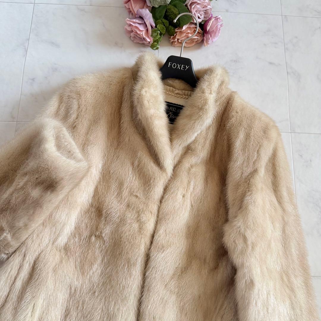 パロミノミンク パール ファーコート リアルファー 毛皮 なめし柔らか