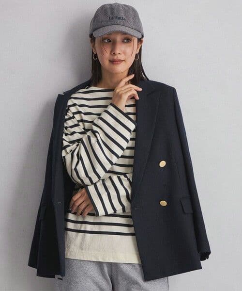 グリーンレーベルリラクシング　ダブルジャケット　ネイビー　38