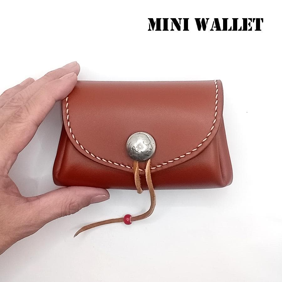 【専用です】本革レザーミニウォレットインディアン鹿革ブラウン牛革ゴローズ好きな方