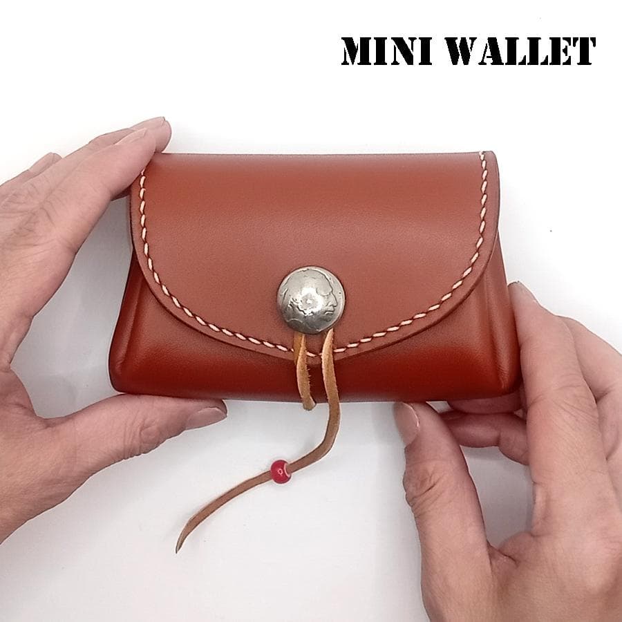 【専用です】本革レザーミニウォレットインディアン鹿革ブラウン牛革ゴローズ好きな方