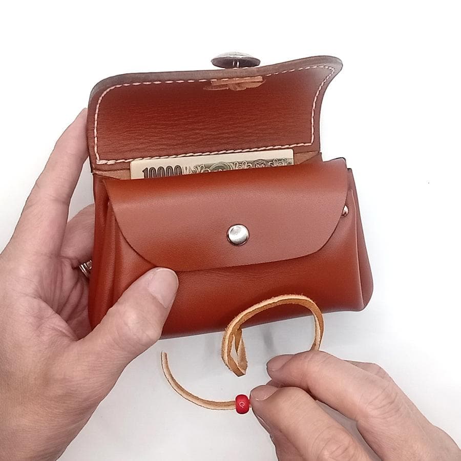 【専用です】本革レザーミニウォレットインディアン鹿革ブラウン牛革ゴローズ好きな方