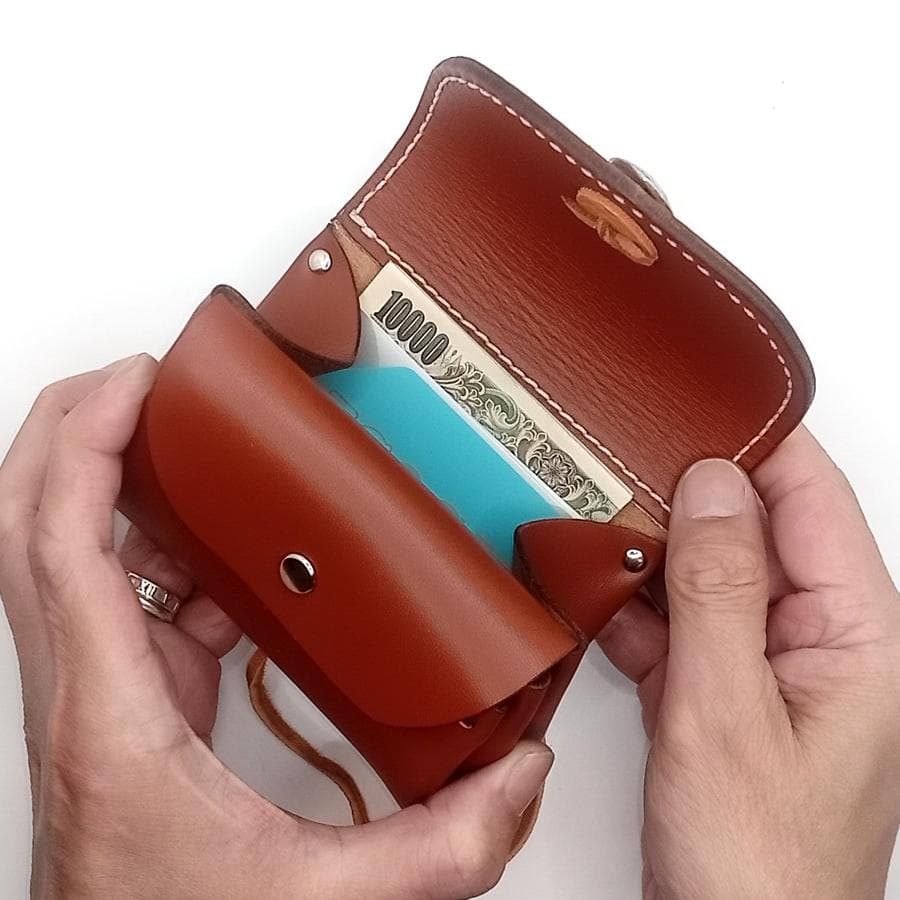 【専用です】本革レザーミニウォレットインディアン鹿革ブラウン牛革ゴローズ好きな方