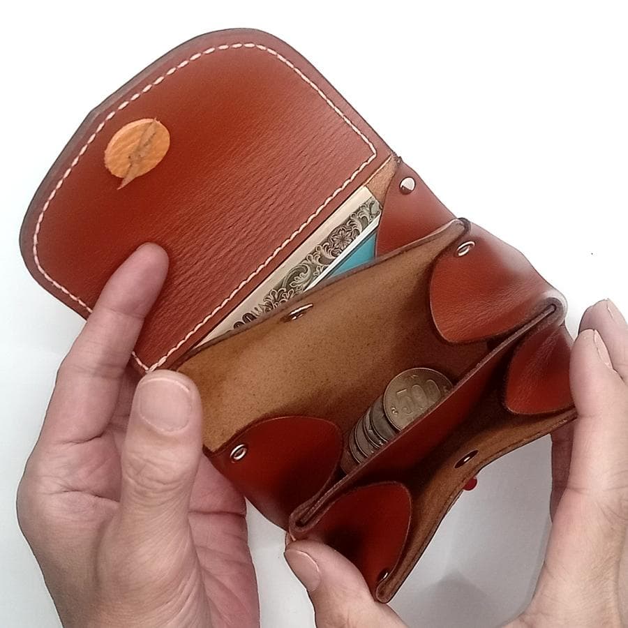 【専用です】本革レザーミニウォレットインディアン鹿革ブラウン牛革ゴローズ好きな方