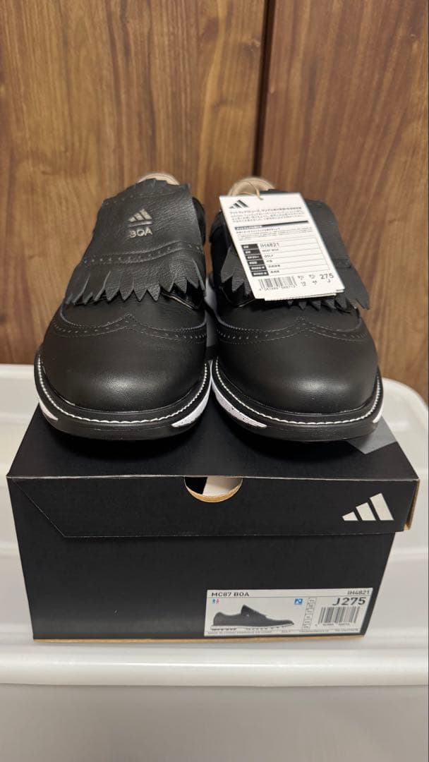 アディダス　MC87 ゴルフシューズ　ブラック 　スパイクレス　27.5㎝