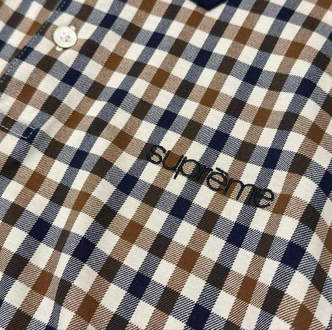 【美品】Supreme × Aquascutum クラブチェックポロ M