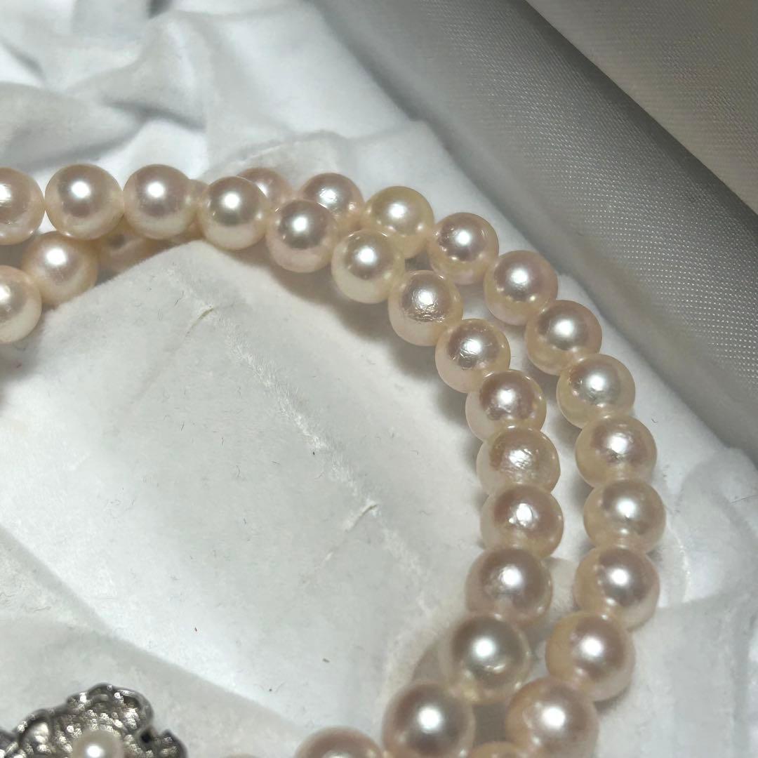 【テリ◎✨】あこや ネックレス 本真珠 約6.9〜7.3mm silver