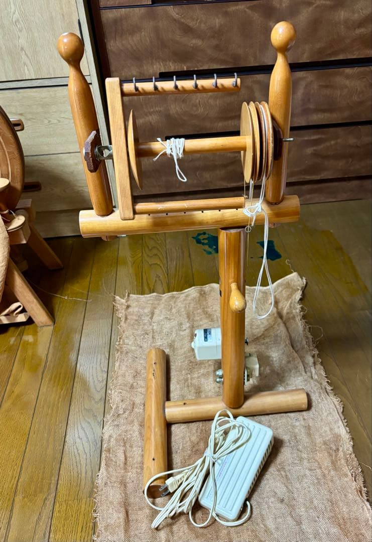 電動紡ぎ車　東京手織機　紡毛機