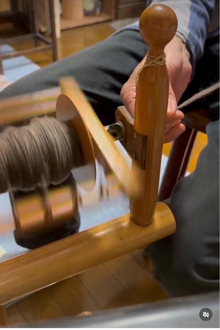 電動紡ぎ車　東京手織機　紡毛機