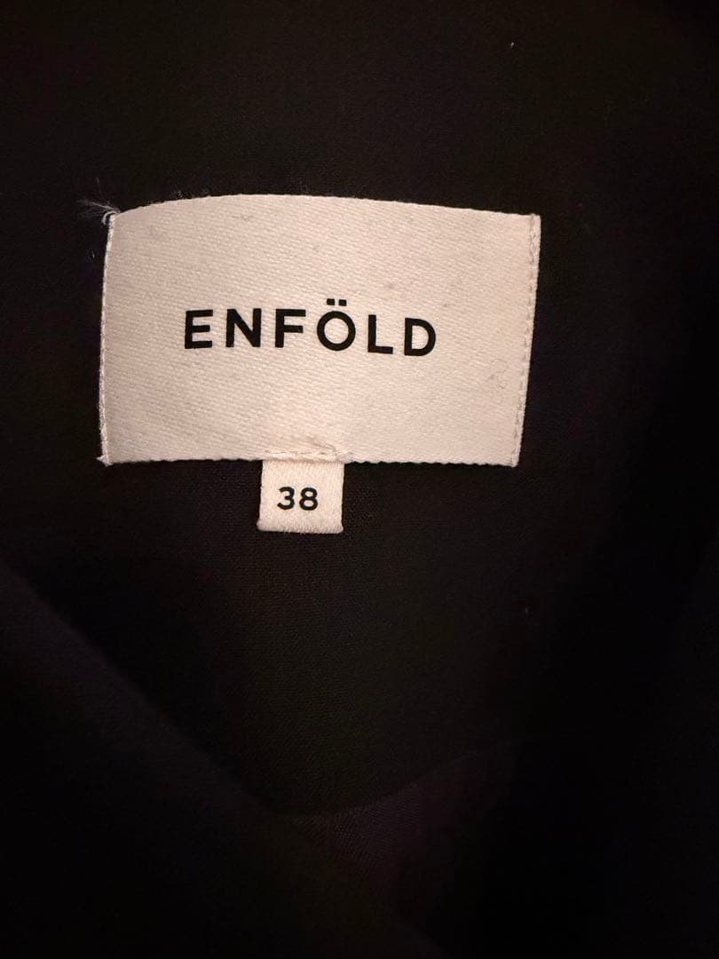 ENFOLD ノーカラージャケット ブラック サイズ38