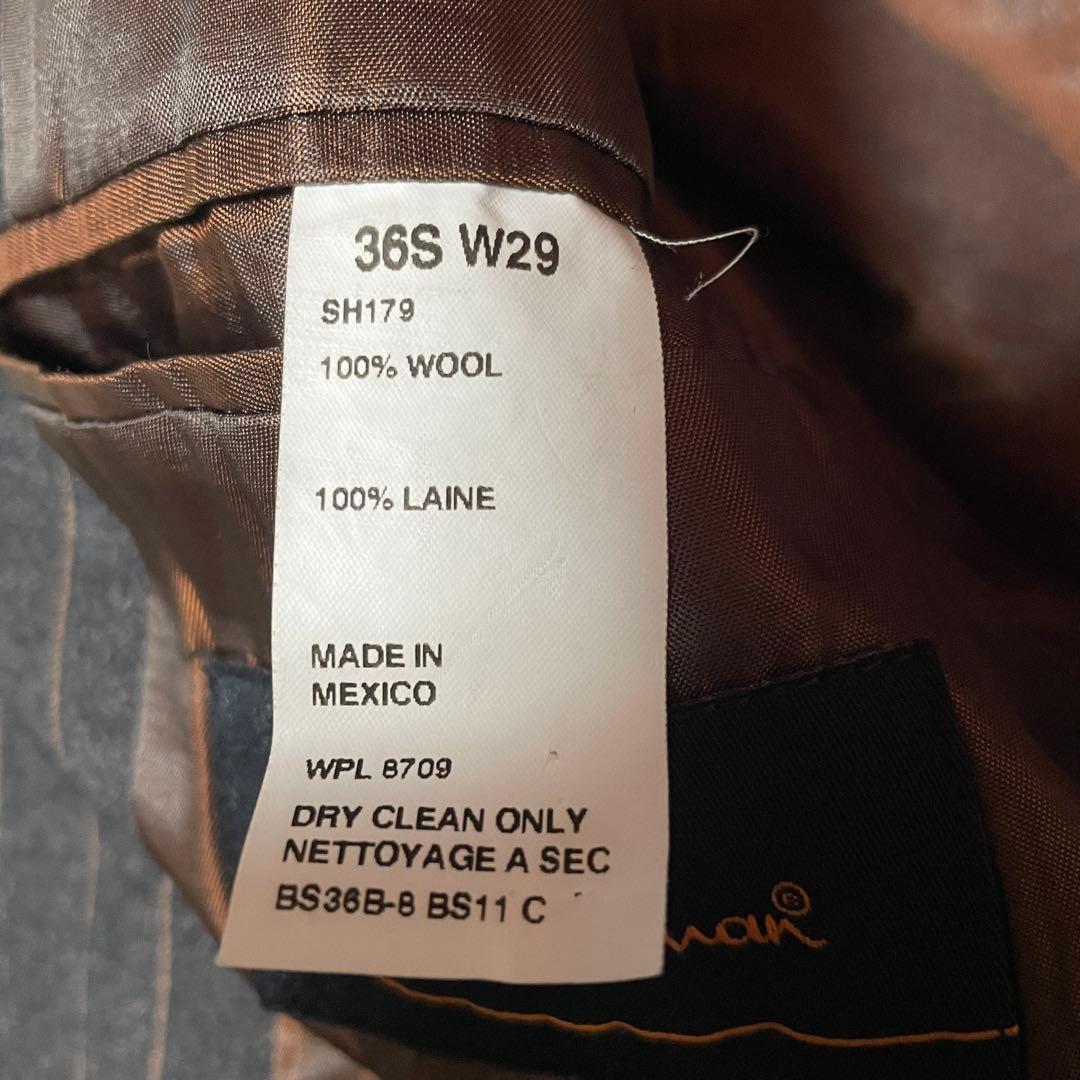 【なき】Ben Sherman 3ピース セットアップ スーツ グレー