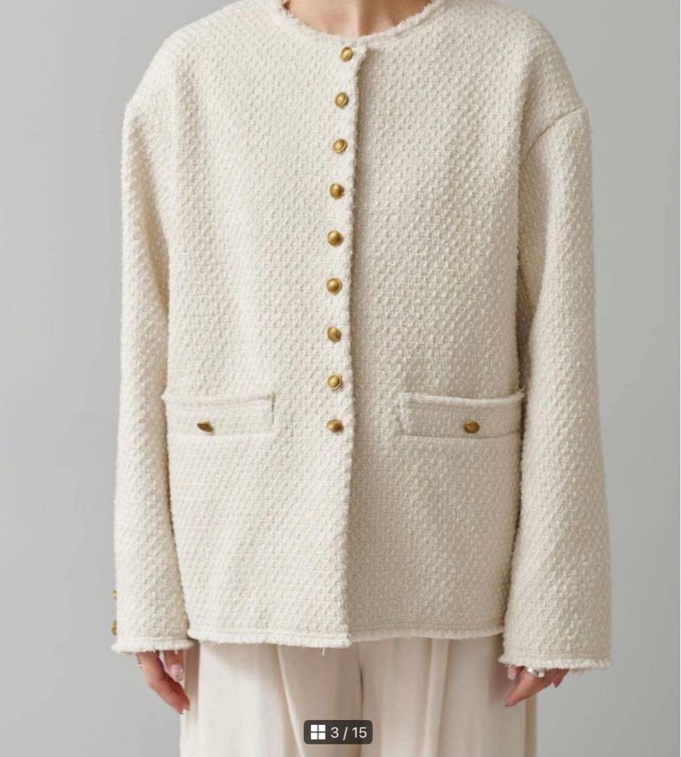 【専用ページ】ピュアルセシン　リングツイードノーカラージャケット