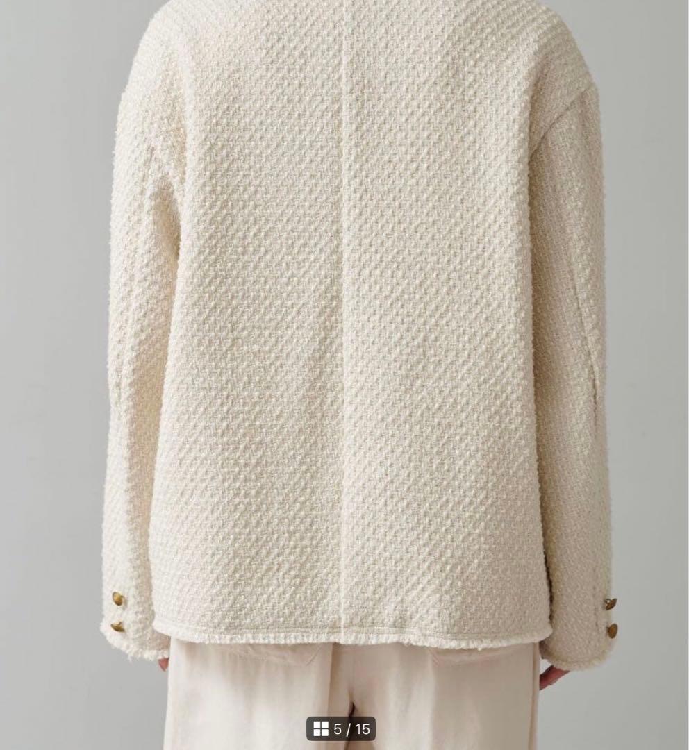 【専用ページ】ピュアルセシン　リングツイードノーカラージャケット