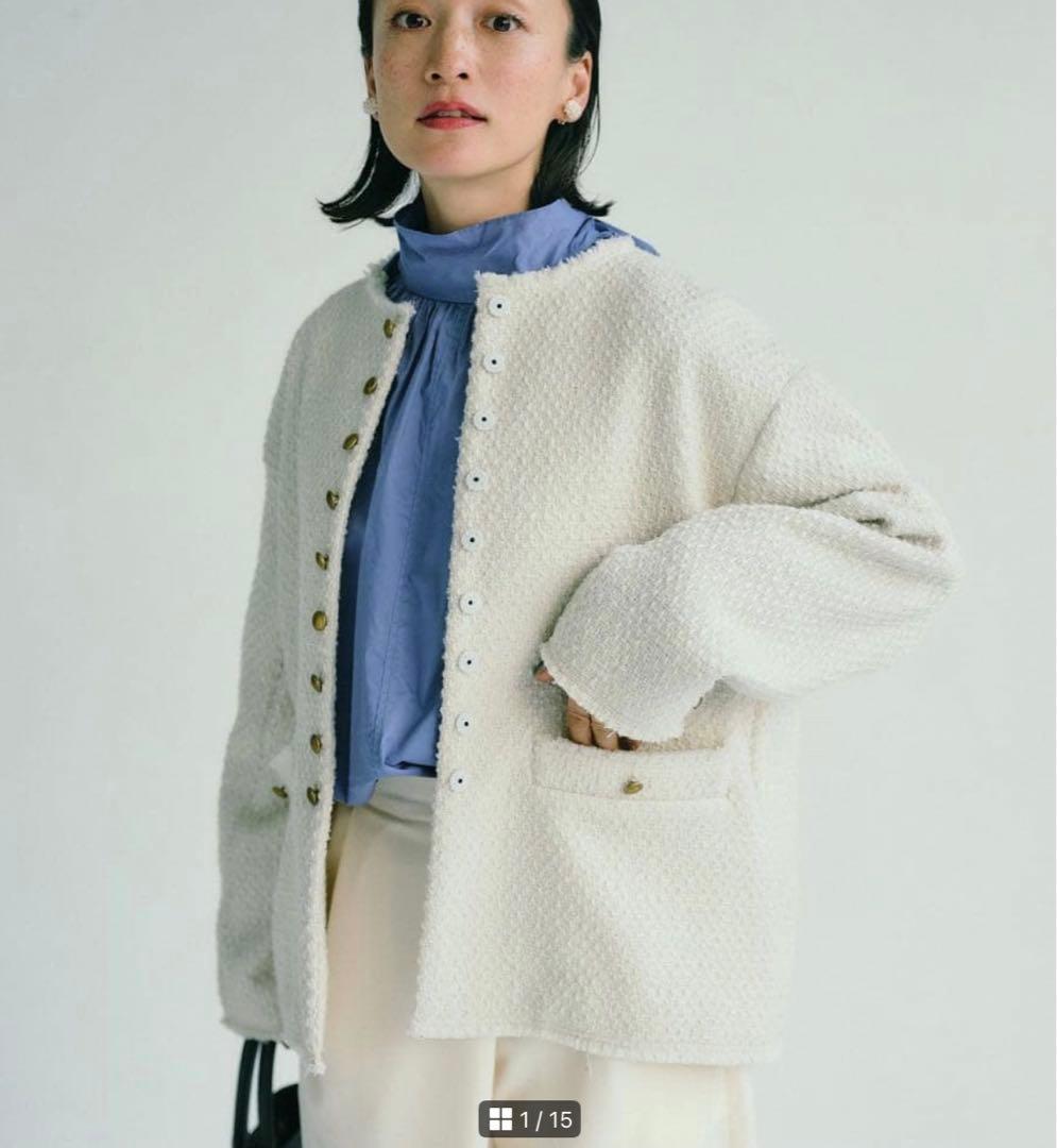 【専用ページ】ピュアルセシン　リングツイードノーカラージャケット