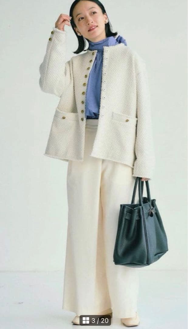 【専用ページ】ピュアルセシン　リングツイードノーカラージャケット