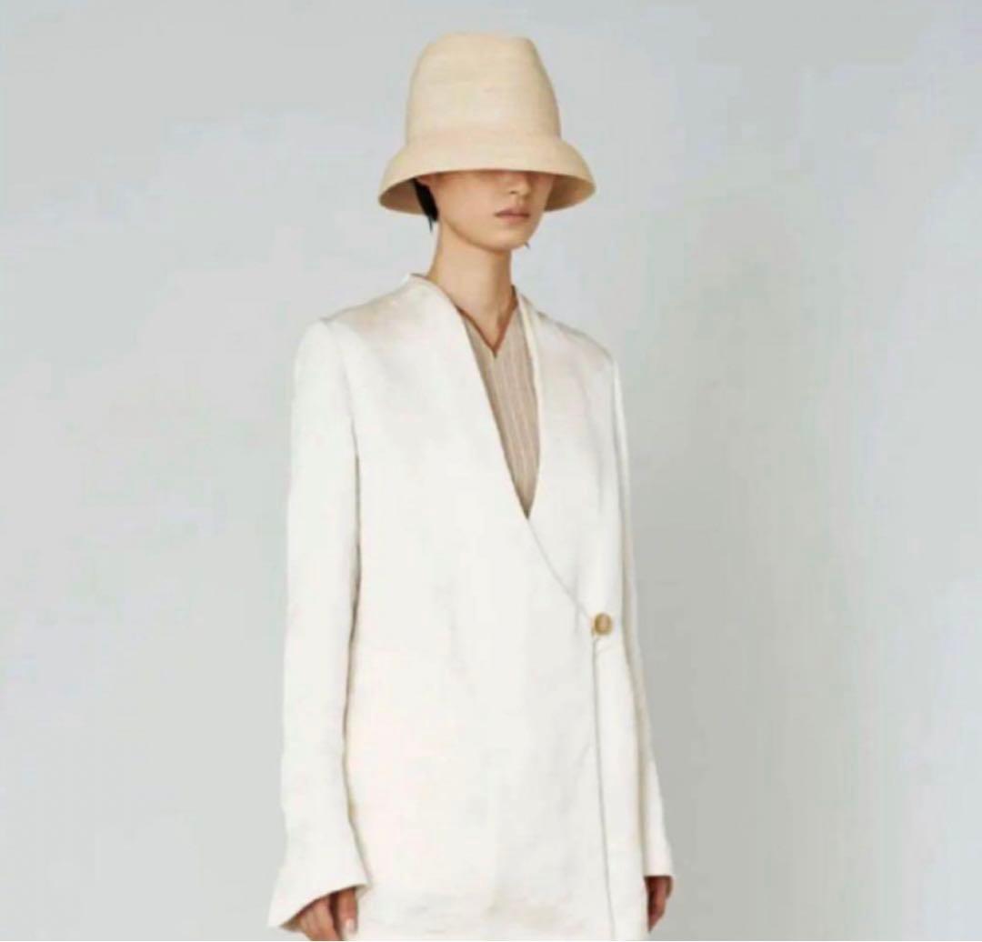 美品 マメクロゴウチ キジマタカユキ コラボ ストローハット ブラック 56