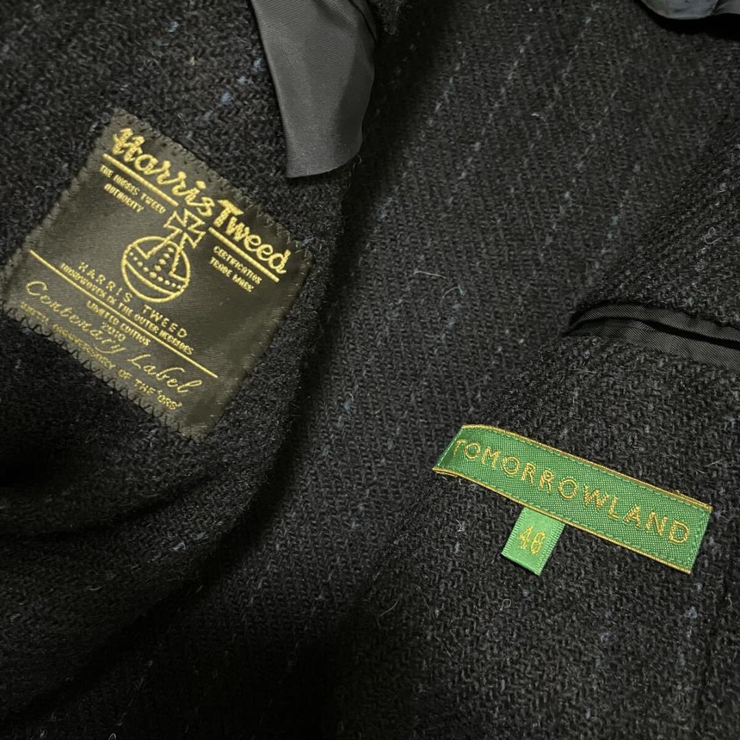 トゥモローランド ハリスツイードコラボ テーラードジャケット ネイビー ML相当