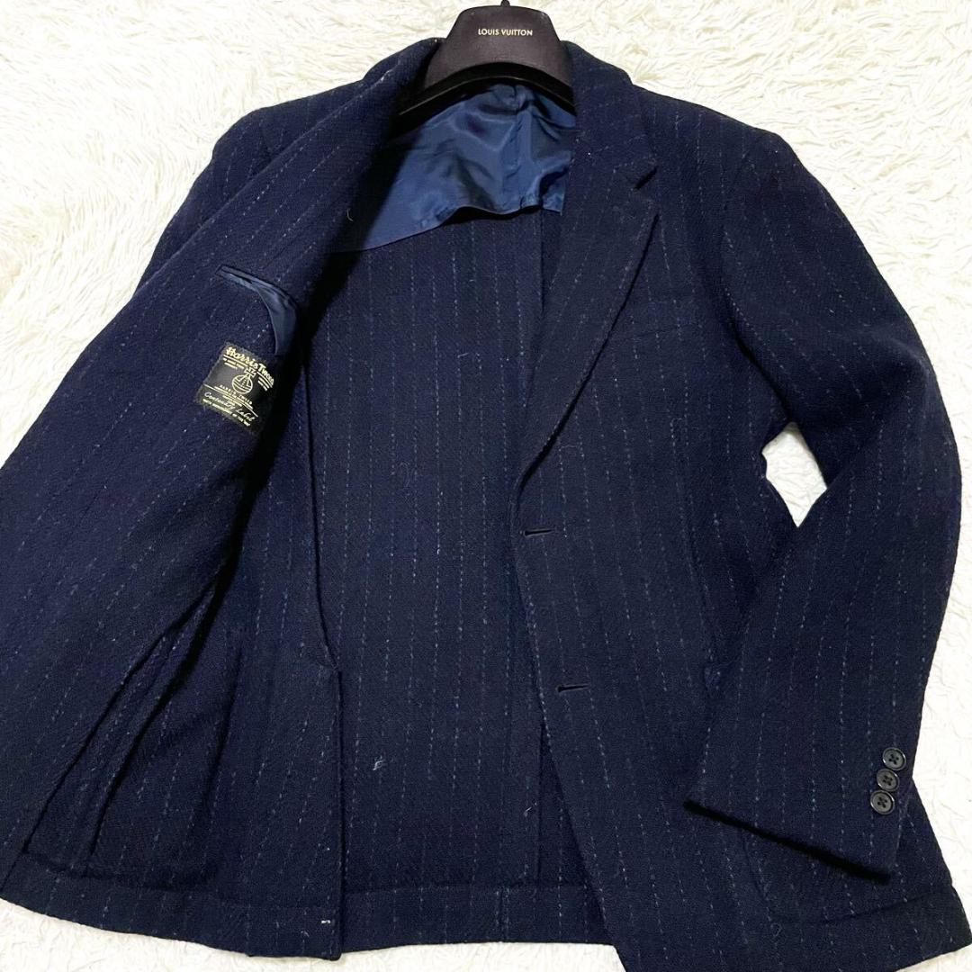 トゥモローランド ハリスツイードコラボ テーラードジャケット ネイビー ML相当