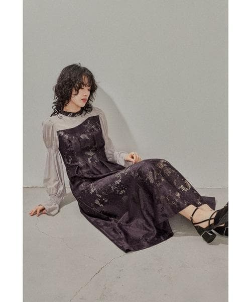 美品 niana ニアナ ANDRESD アシメントリータックドレス M 結婚式