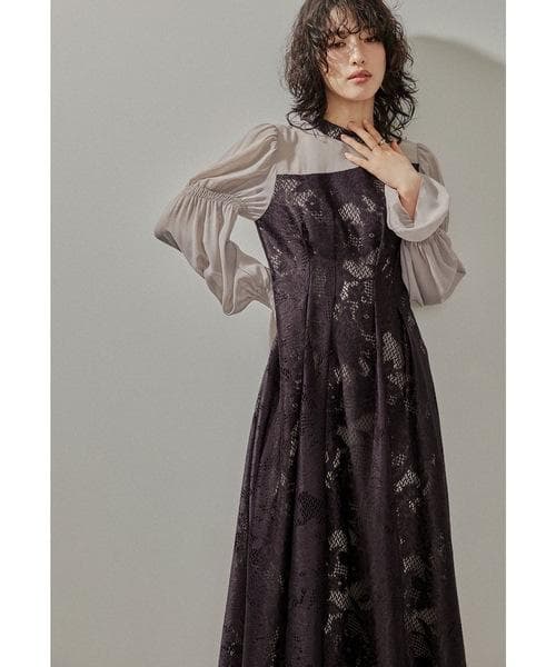 美品 niana ニアナ ANDRESD アシメントリータックドレス M 結婚式