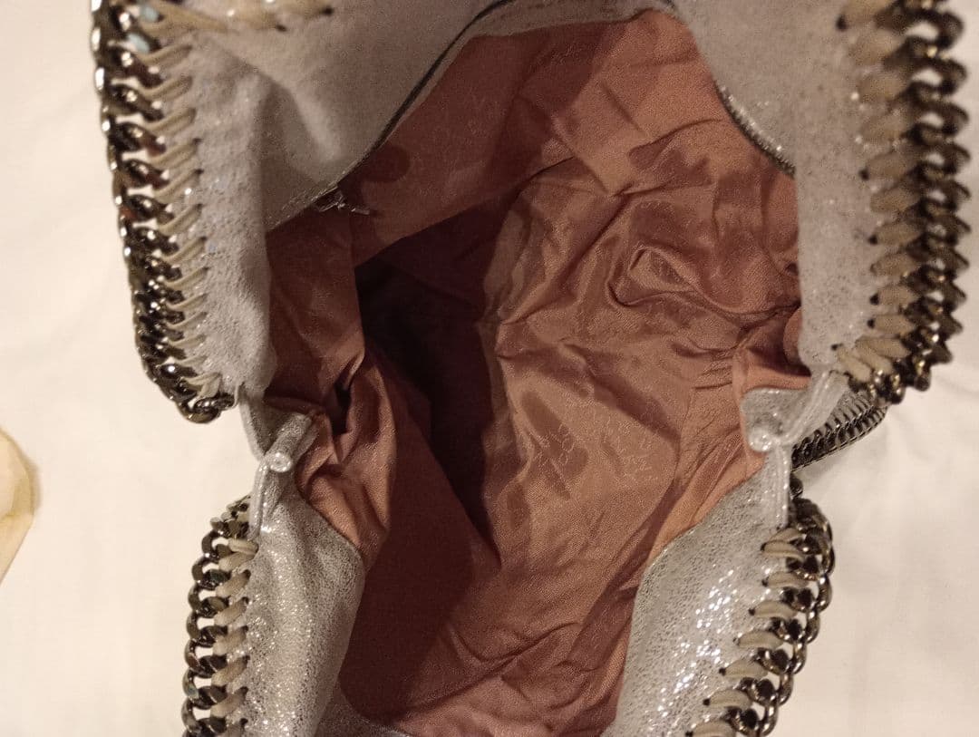 【超美品】《ステラ・マッカートニー》シルバーメタリック パーティーバッグ