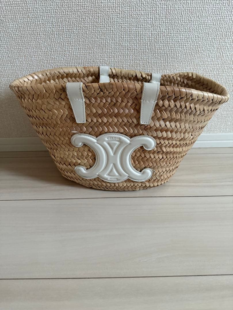 CELINE セリーヌ バスケット 2WAY かごバッグ ホワイト レディース