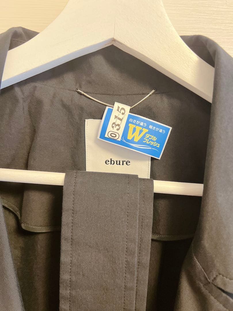 ebure(エブール)ハイカウント シルクコットン トレンチ コート