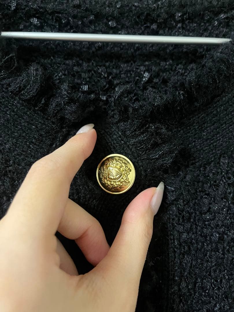 ウィムガゼット ツイードニットジャケット　カーディガン