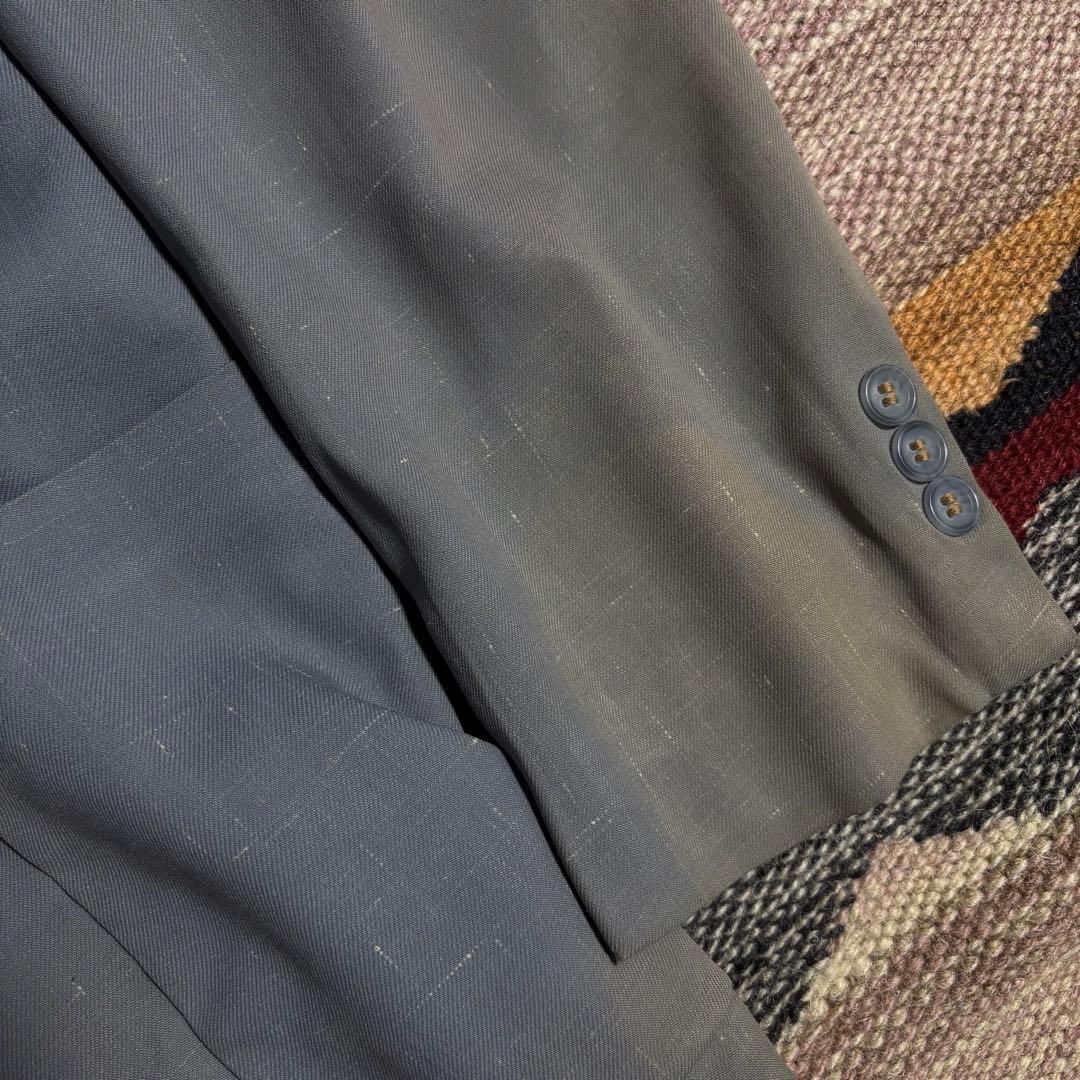 50s レーヨンギャバ　テーラード　ナッソージャケット　カスリ　ギャバジャン