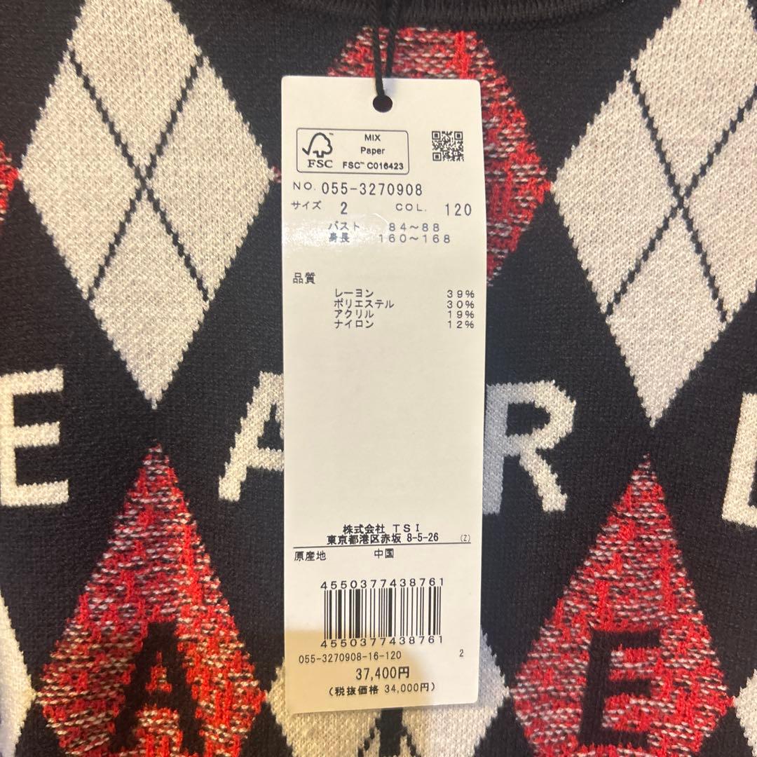 PEARLY GATES ニット　ダイヤモンド柄　セーター