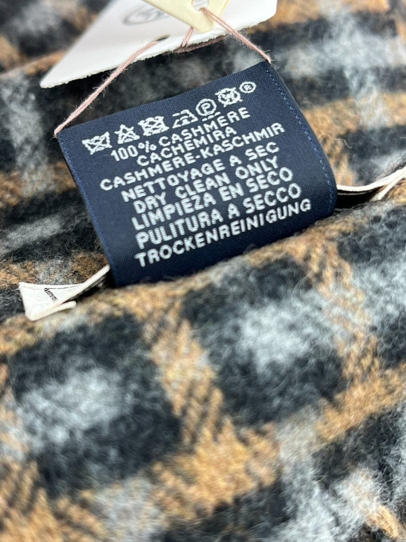 新品未使用　エルメス　マフラー　チェック柄