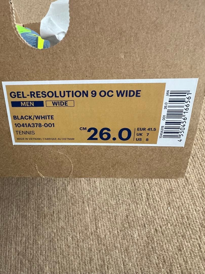 シューズ(男性用) ASICS GEL-RESOLUTION 9 WIDE 26.0cm