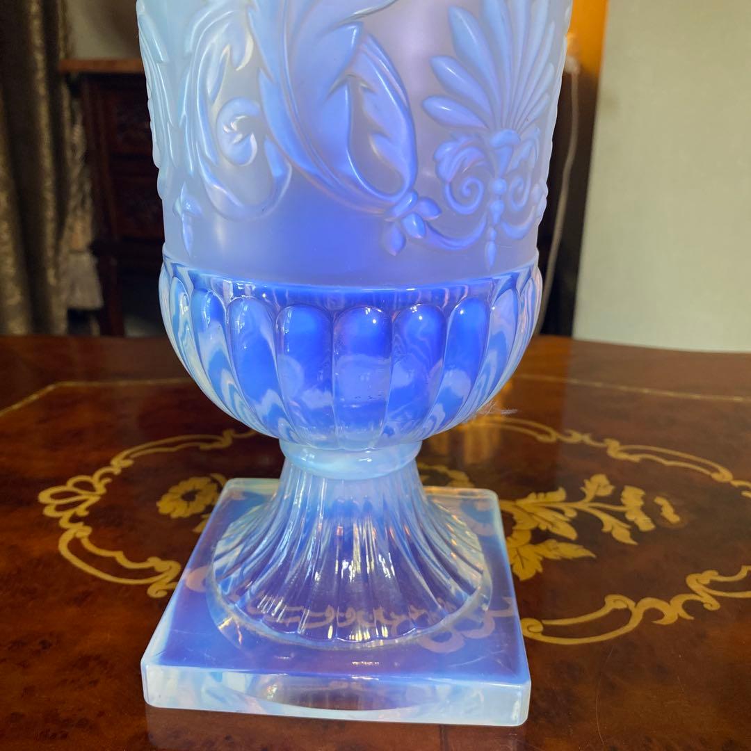 カメイガラス　アデリア　オパールセント　クリスタル　花瓶　フラワー ベース