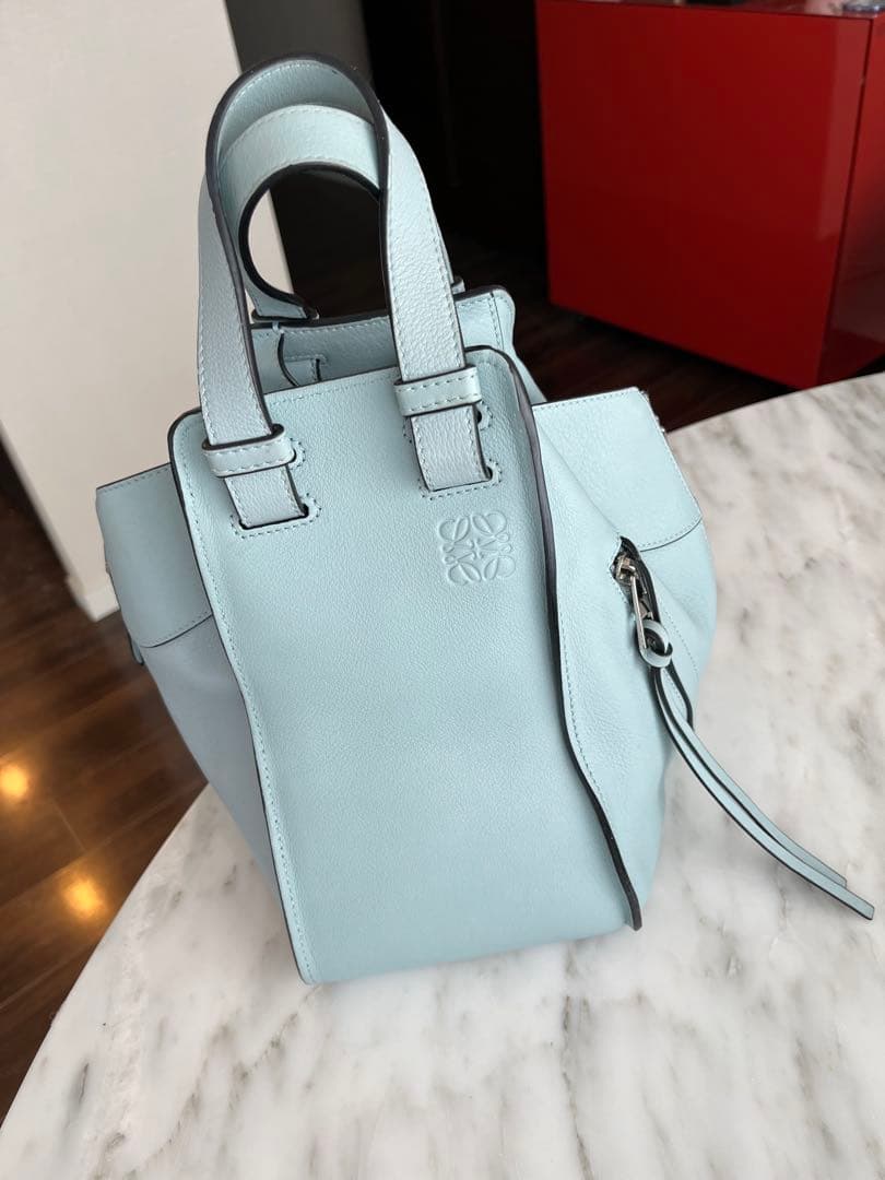 LOEWE ハンモック　スモール　ライトブルー 2wayショルダーバッグ