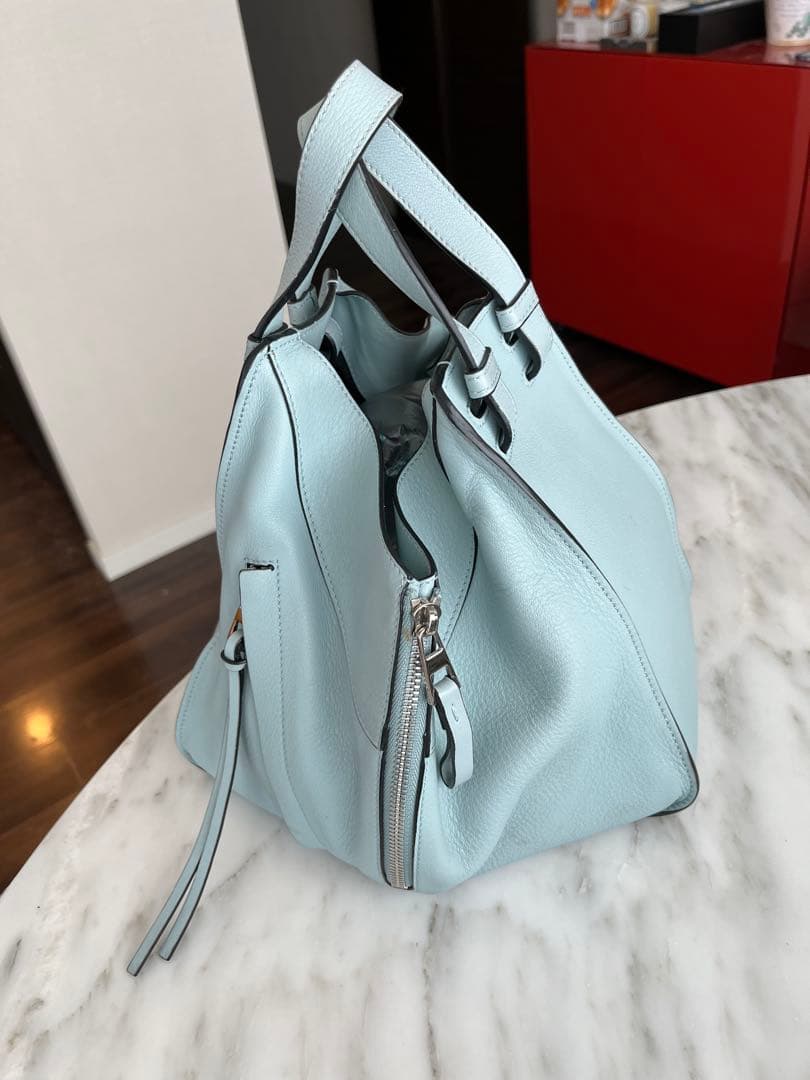 LOEWE ハンモック　スモール　ライトブルー 2wayショルダーバッグ