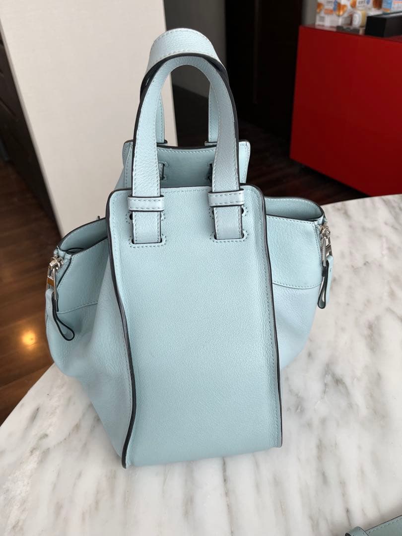 LOEWE ハンモック　スモール　ライトブルー 2wayショルダーバッグ