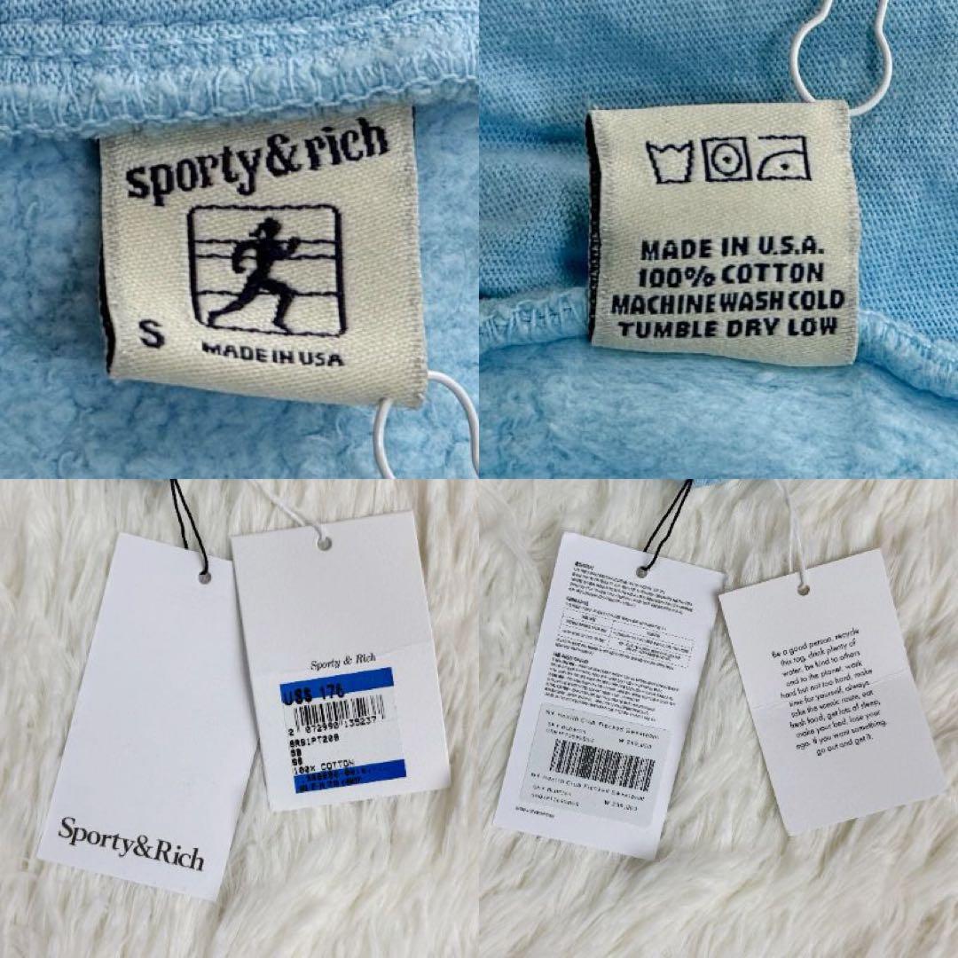 新品♡Sporty & Rich スポーティー＆リッチ ロゴ パンツ サックス
