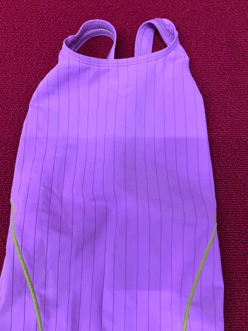 アリーナ水着サイズL競泳水着ハイレグ縦線ツルテカ生地