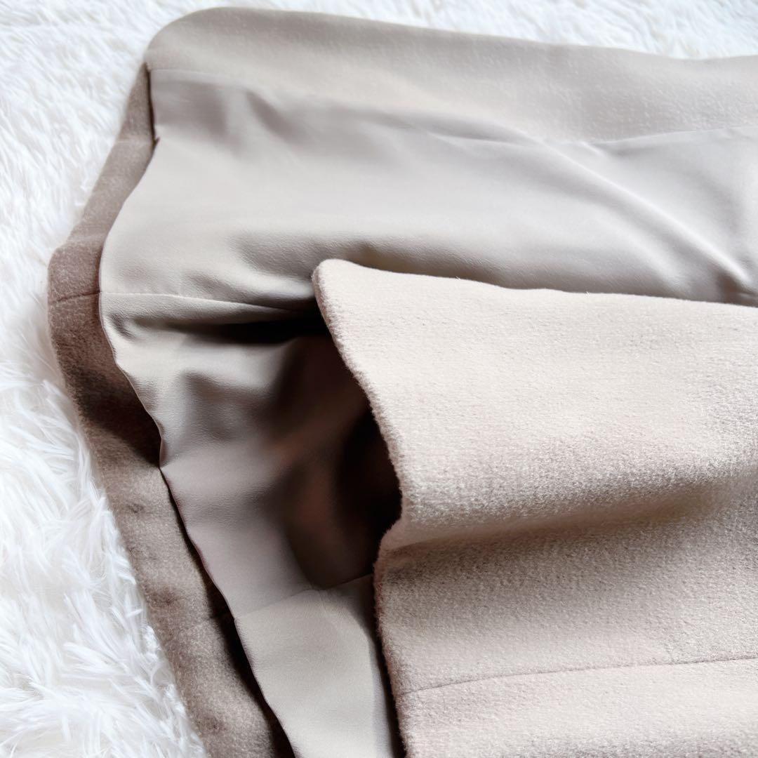 美品　FENDI フェンディ チェスター　本革　レザー　カシミヤブレンド コート