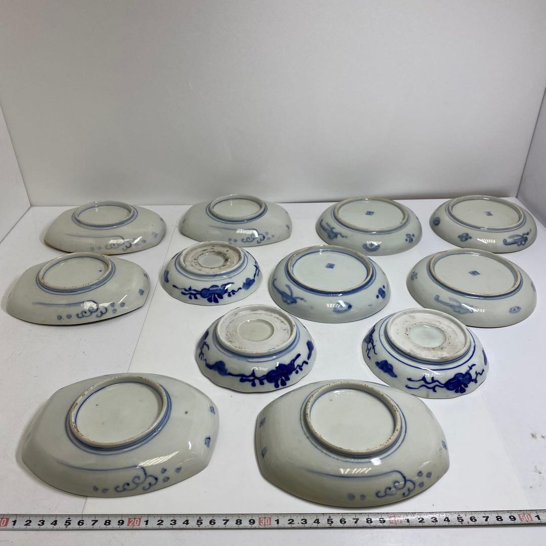 古伊万里　小皿・長皿等　w12.8/15.5/16.6cm 東K7-1215①