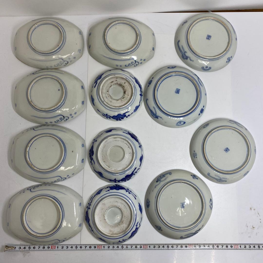 古伊万里　小皿・長皿等　w12.8/15.5/16.6cm 東K7-1215①