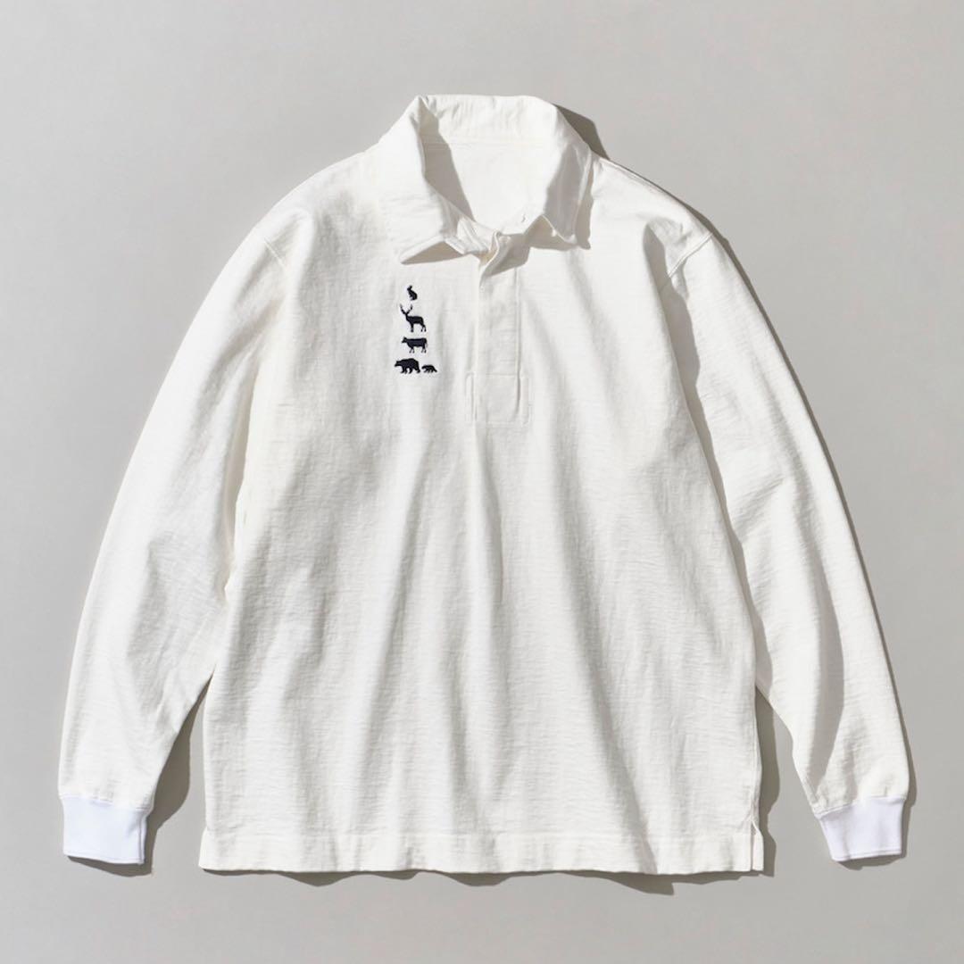 Mountain Research ラガーシャツ 動物刺繍 赤 RED