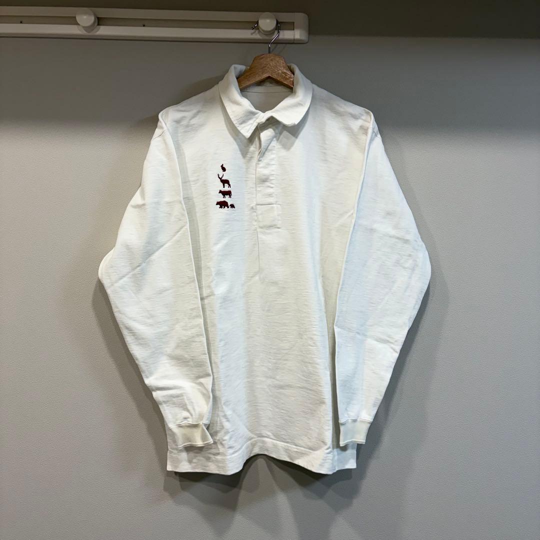 Mountain Research ラガーシャツ 動物刺繍 赤 RED