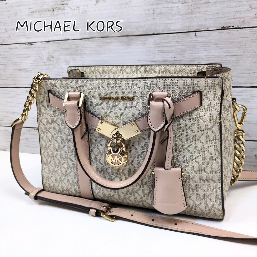 マイケルコース ショルダーバッグ ヌーボー ハミルトン ピンク 2way