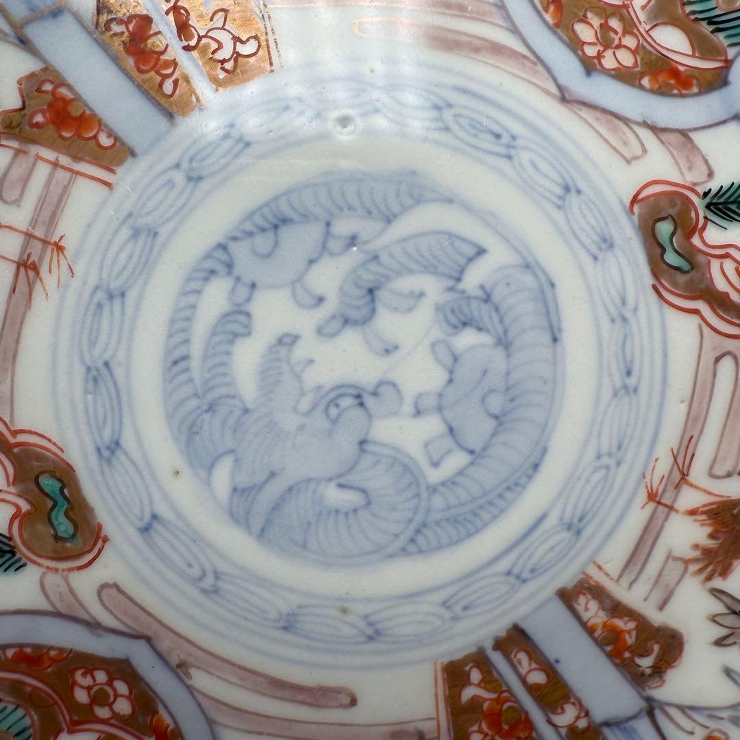 専用出品　幕末〜明治期　金蘭手　膾皿　五客　松竹梅　鶴　扇子　角冨印　上物