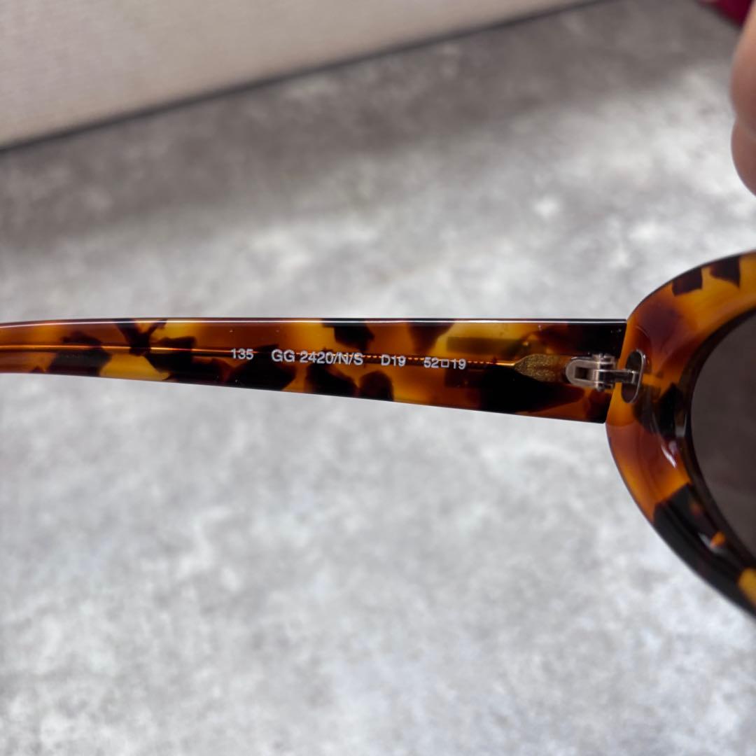 GUCCI グッチ サングラス GG2420 ベッコウ ブラウン オーバル 細め