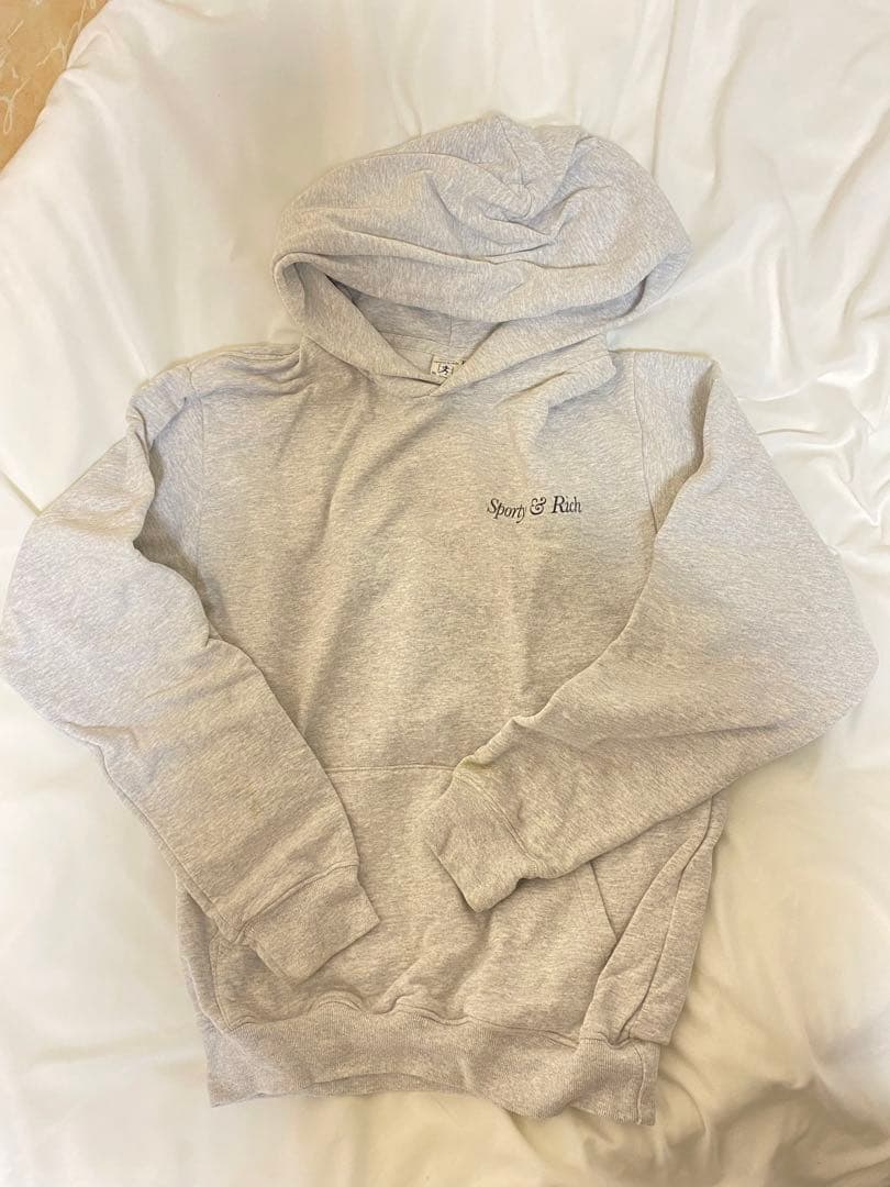 あ　Sporty and Rich - パーカー グレー