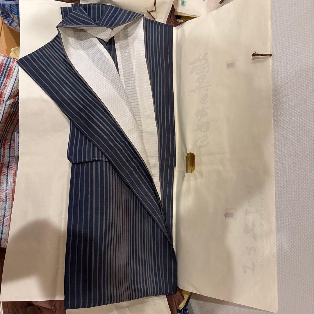 10ストライプ 着物　単衣