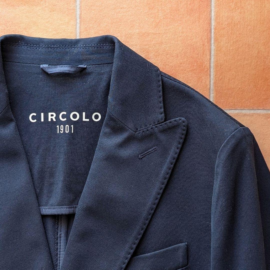 【近年モデル】CIRCOLO1901 鹿の子 ネイビージャケット ストレッチ